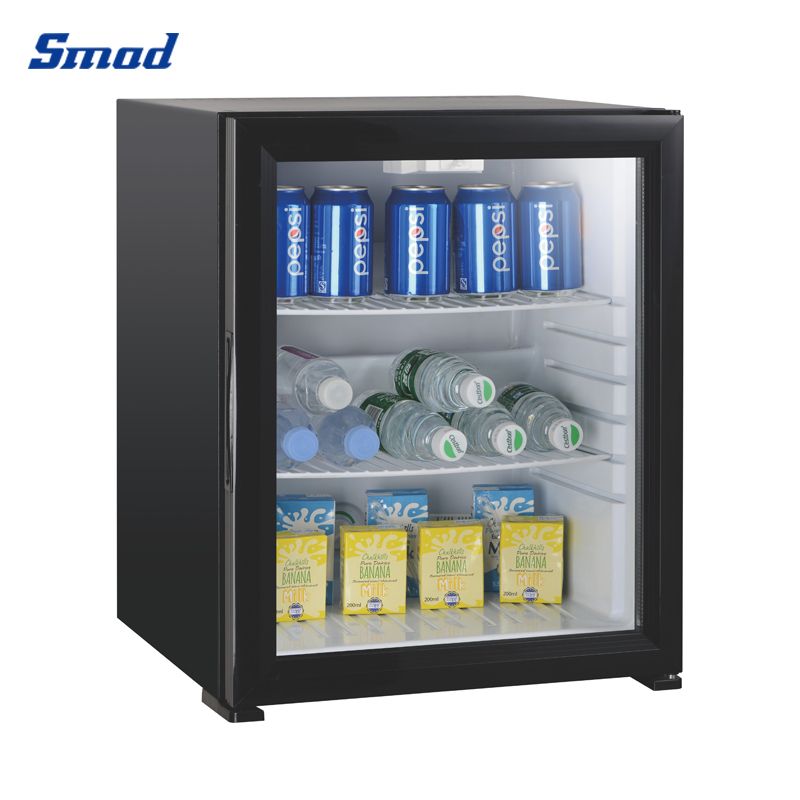 
Smad 1.7 / 2.1 Cu. Ft. Glass Door Mini Absorption Fridge with Automatic defrosting