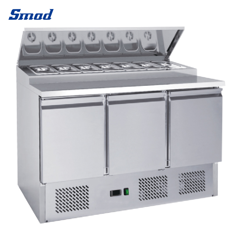Smad 392L Restaurant Kitchen Stainless Steel Opening Refrigerator with Open cooling top