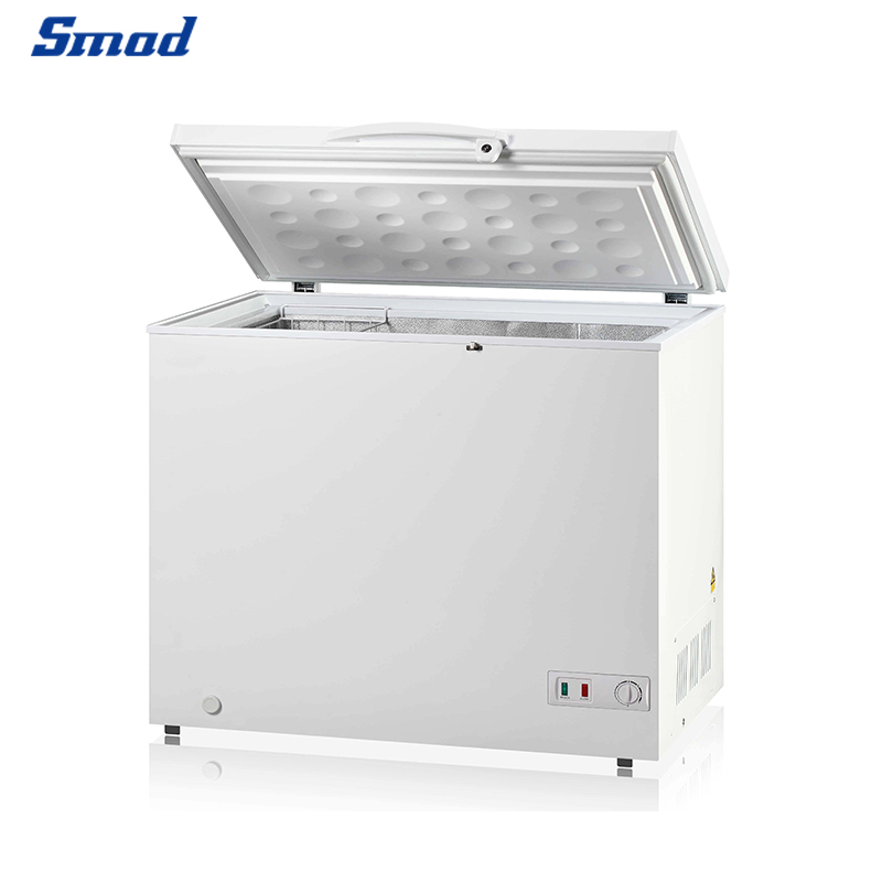 
Smad 197L Compact Stainless Steel Chest Freezer with Wheels for mobility