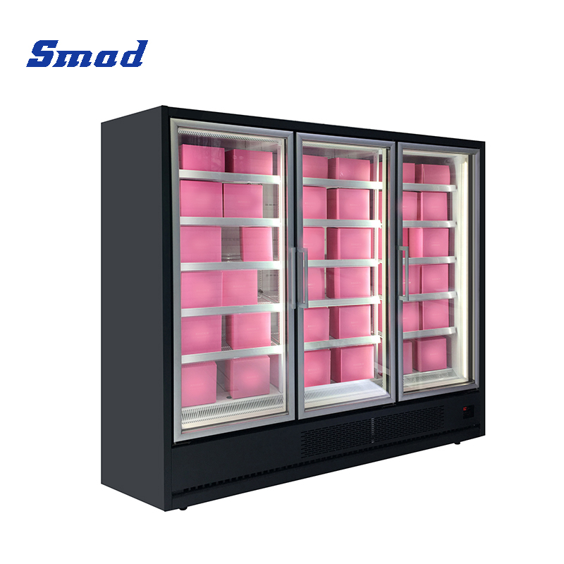Smad 935L Plug-In Upright Multideck Display Freezer with 3 anti fog hollow glass door