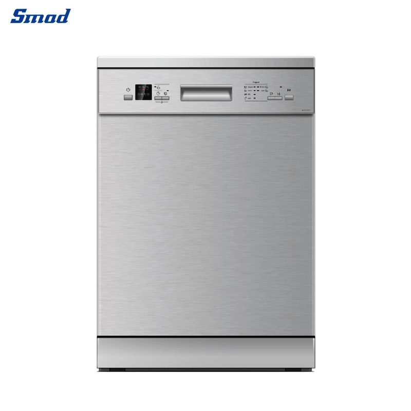 
Smad Black Stainless Steel Freestanding Dishwasher with 6 Washing Programs