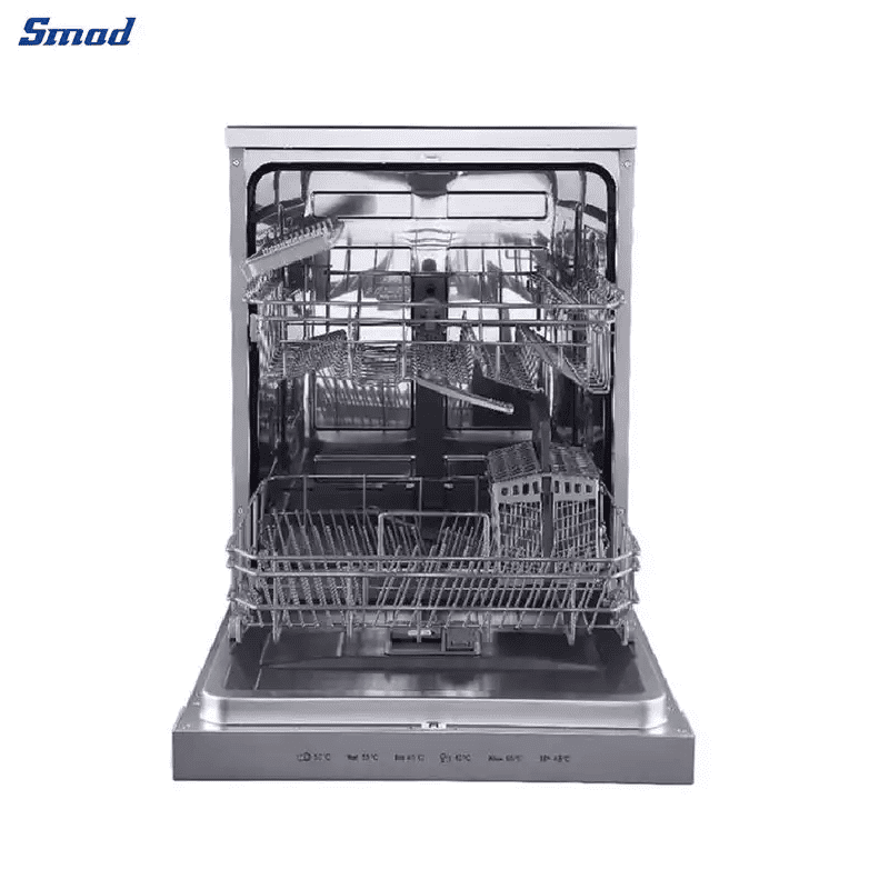 
Smad Black Stainless Steel Freestanding Dishwasher with 12 place-settings